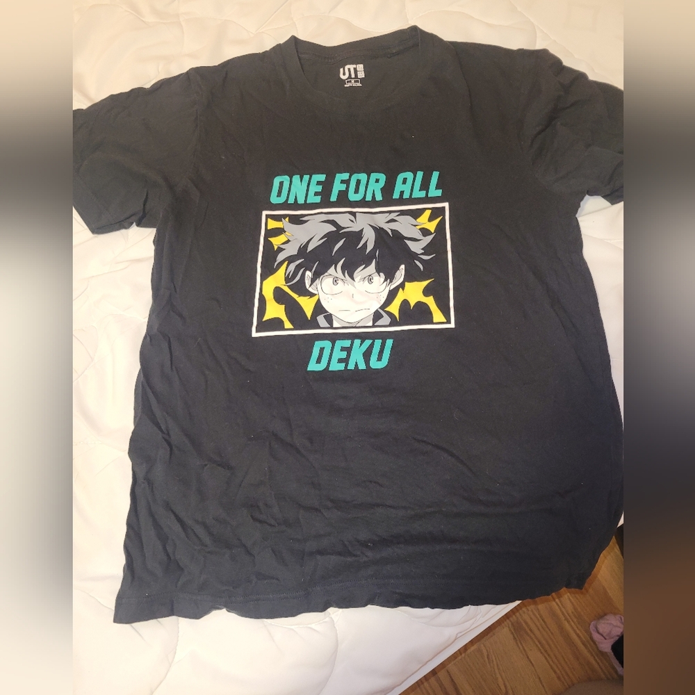 MHA Deku Black Graphic T-Shirt